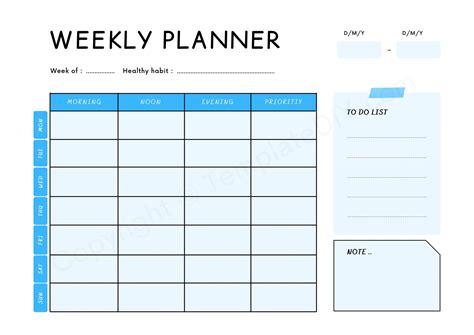 Planner Pad Template